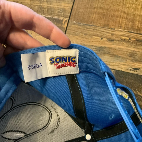 Sonic the Hedgehog Sega Hat Cap 3D ears Embroidered Outline around Face & Eyes - Picture 4 of 5